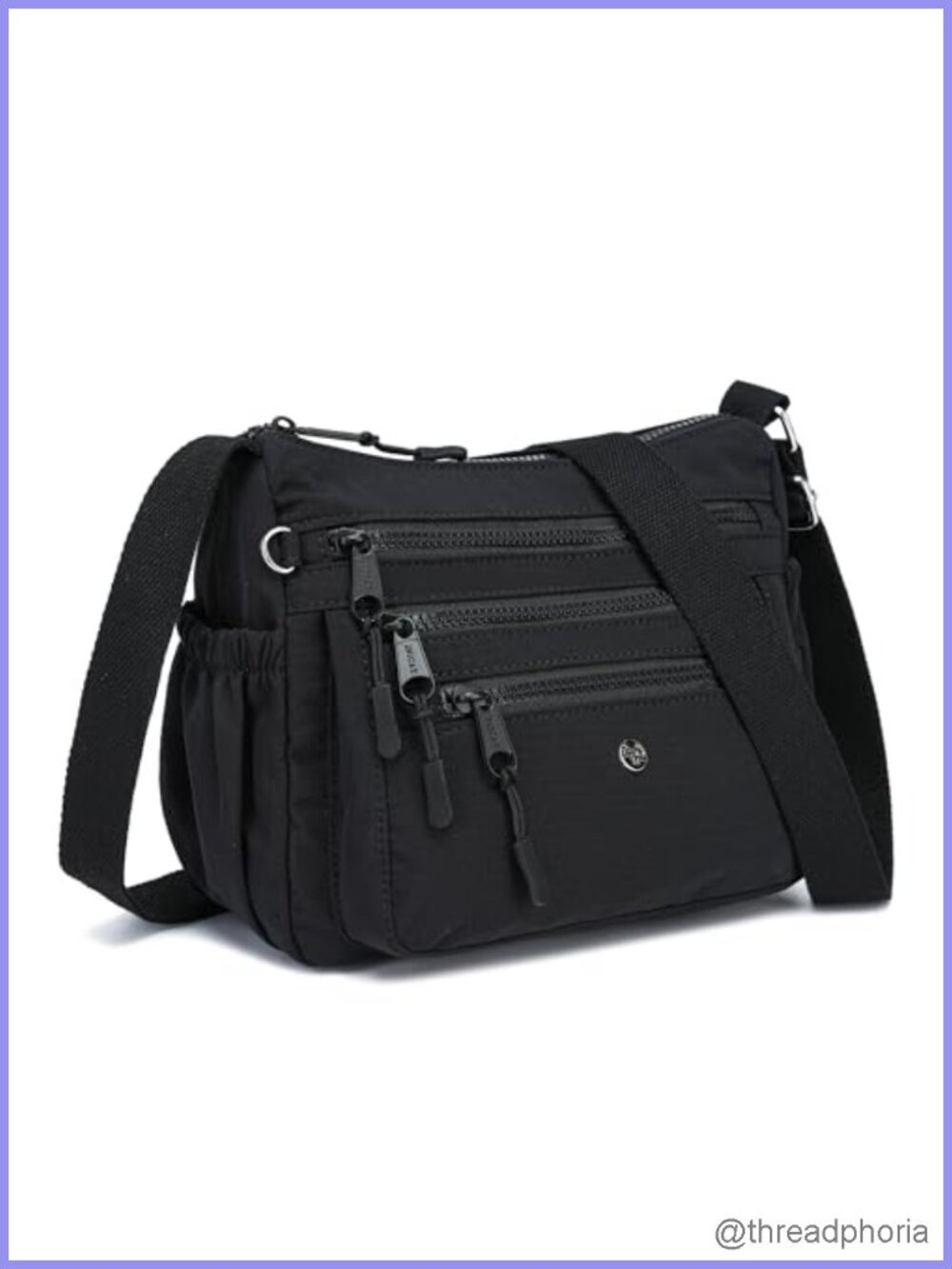 AOCINA Nylon Crossbody Bags Women Multi Pocket Lightweight Purse